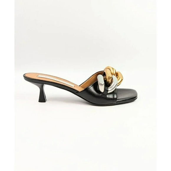 Stella McCartney Falabella Women's Chain Mules Sandals Black Size 36 (MSRP $835) - Picture 3 of 12